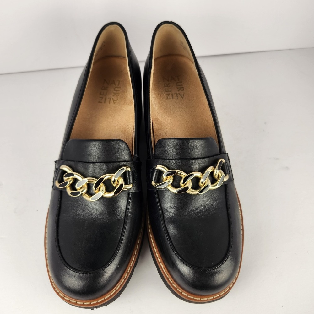 Naturalizer Women's Classy Elegant Dressy Black Leather Loafers Size 8M - Picture 6 of 8